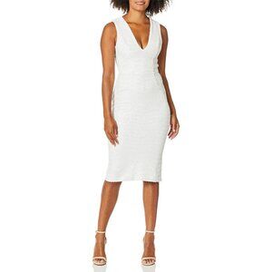 Dress the Population Sequin White Open Back dress Sz.XL NWT